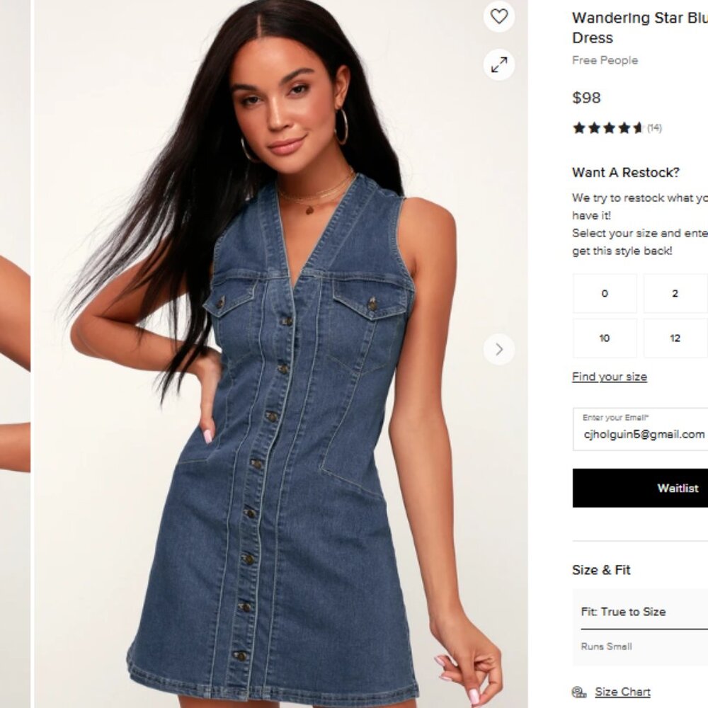 Free People Denim Mini Button-Up Dress